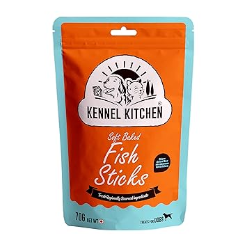 Kennel Kitchen Soft Baked Fish Stick Treats for Dogs, 70g (Pack of 1)
