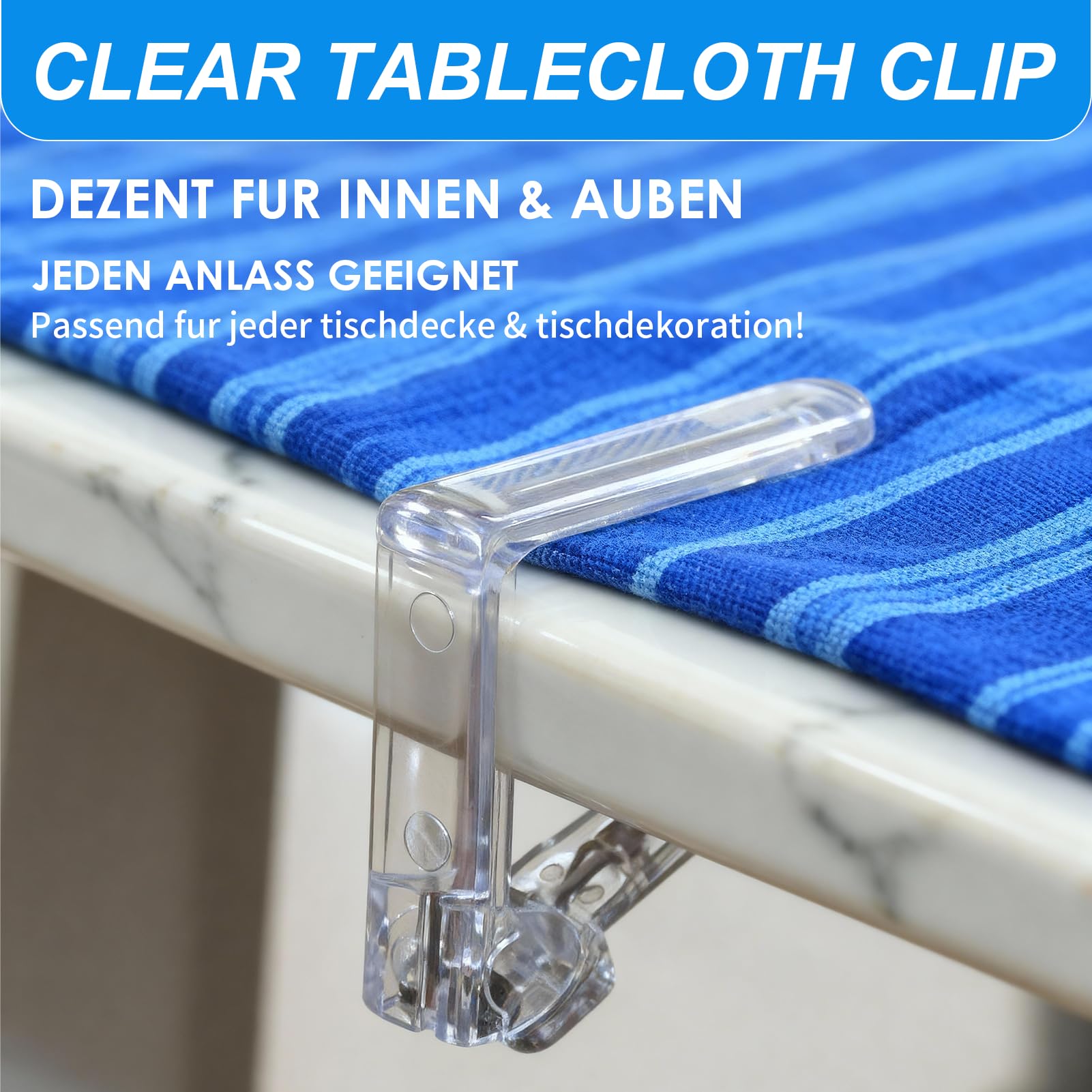 Pinces À Nappe Lot De 8 Plastique Robuste Ressort Ultra-solide Pour Tables Jusqu’à 45 Mm Protection Contre Le Vent