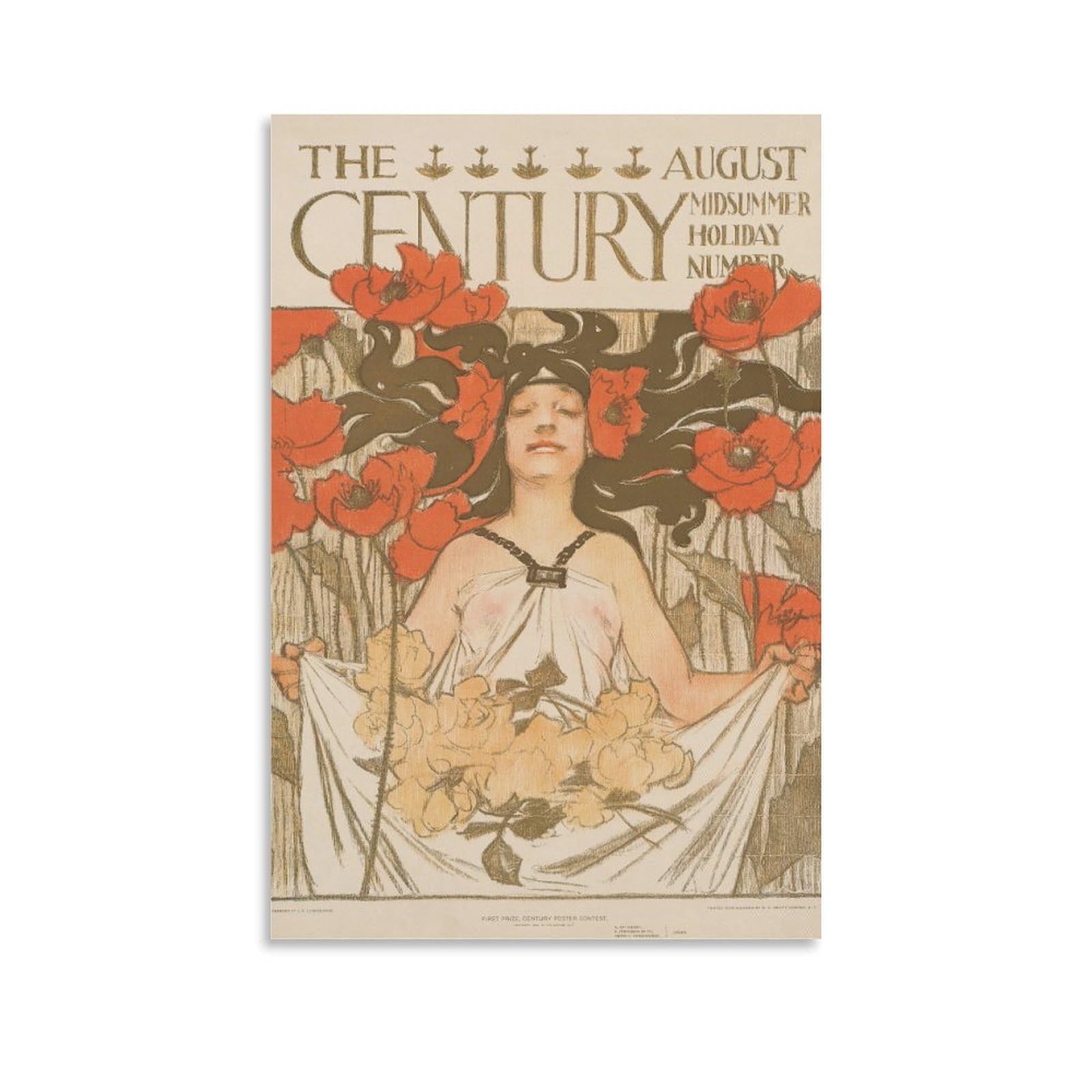 Amazon.com: J.C. Leyendecker Poster The Century, August, Midsummer