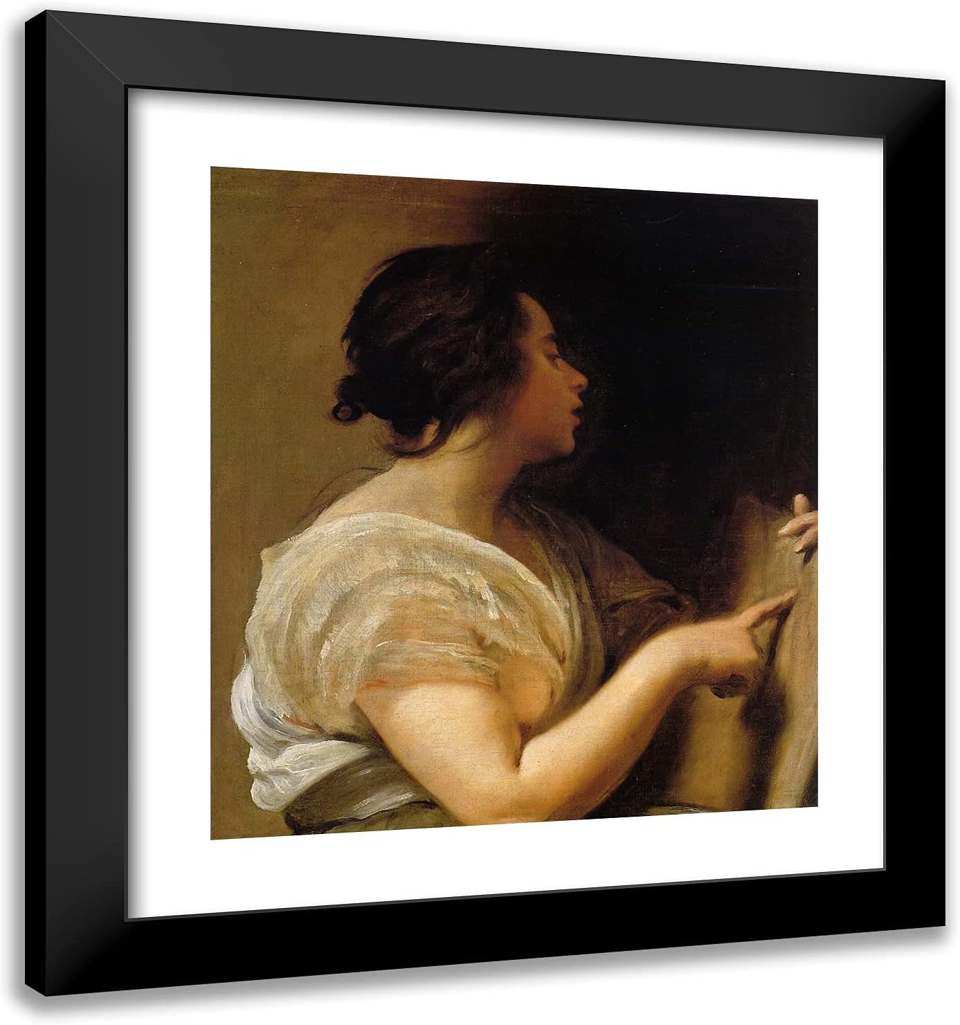 ArtDirect Velazquez, Diego 20x21 Gold Ornate Framed Art Print with Double Matting Titled: Arachne A Sybil