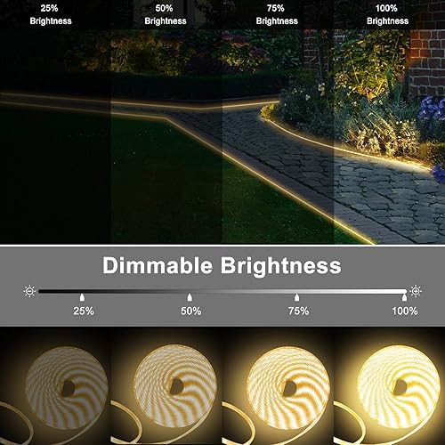 Miniatura 4 de DBFAIRY Tira de luces LED solares de 50 pies para exteriores, tira de luz solar de gran capacidad, encendidoapagado automático con temporizador