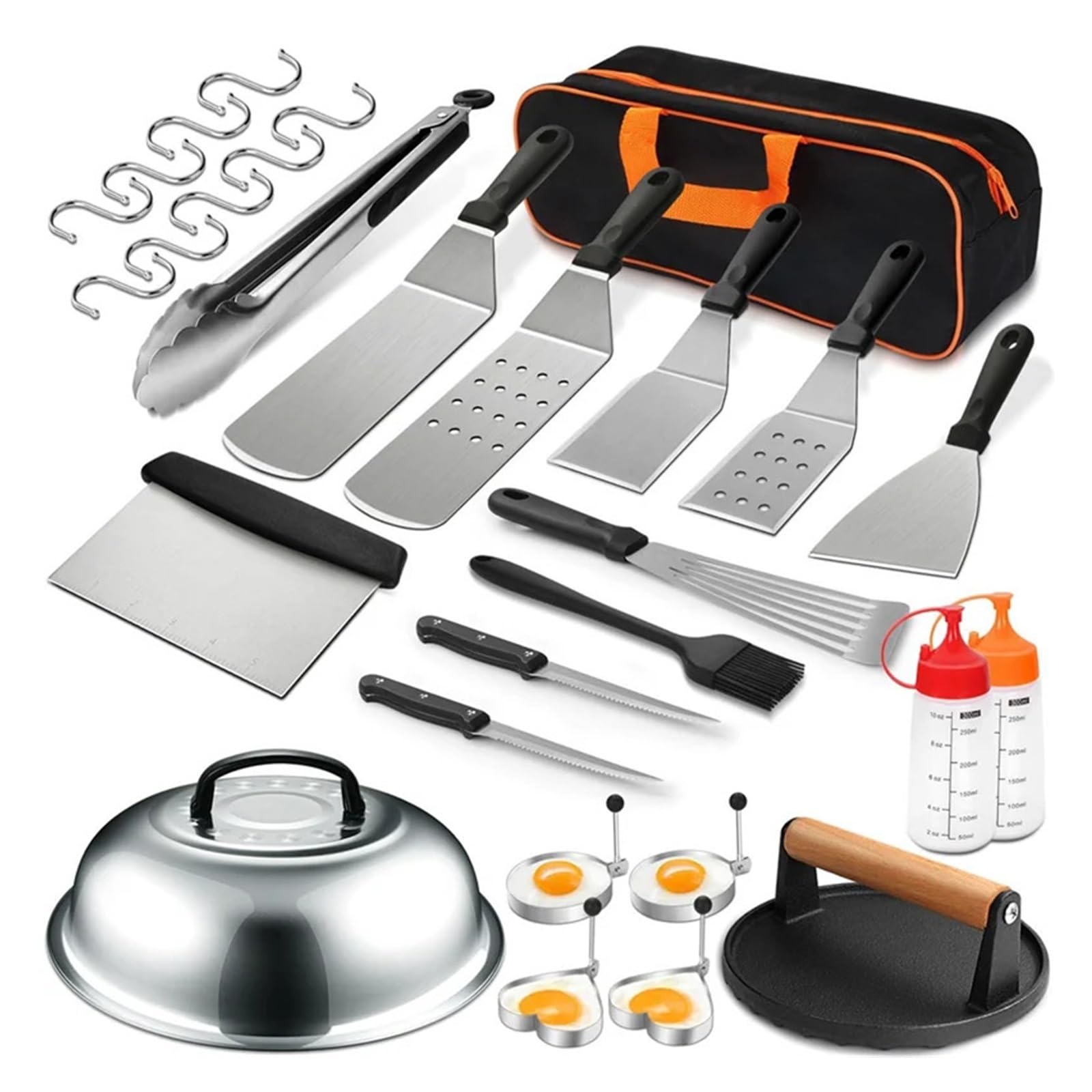Ensemble d'accessoires for Barbecue à Dessus Plat, spatule, Couvercle, extérieure