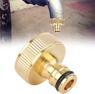 Rosca latón de 1.4 pulgada Conector, Adaptador Manguera Sistema de Conexión de Grifo, Conector Hembra de conexión rápida de Rosca Hembra para Jardín Baño Cocina