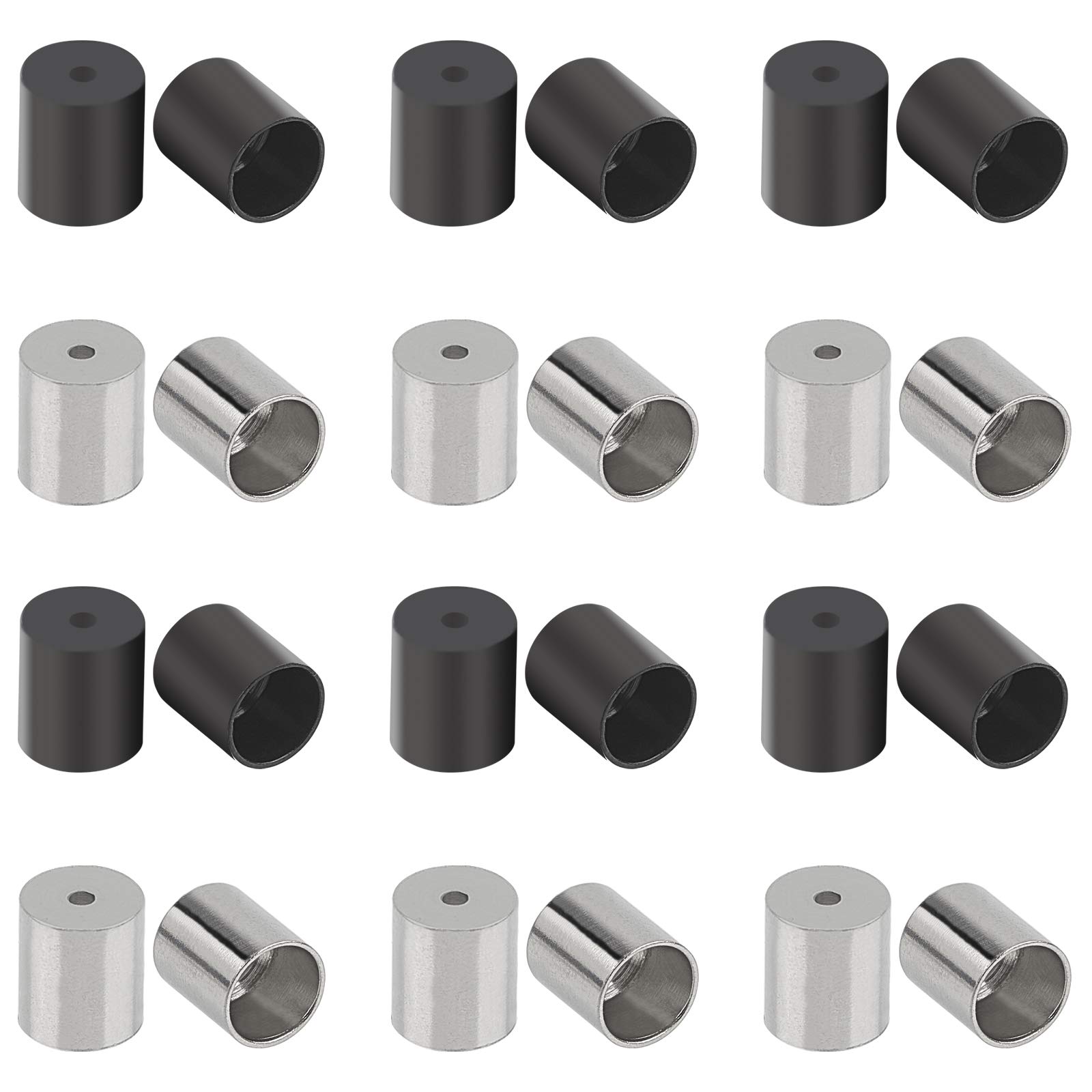 Embouts de cordon en acier inoxydable UNICRAFTALE 6mm robustes pour finitions de bijoux durables