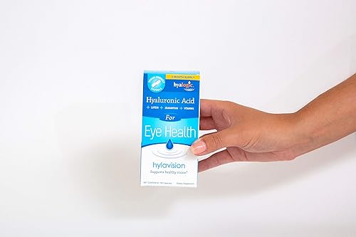 Miniatura 8 de Hyalogic HylaVision Vitaminas para los ojos, con ácido hialurónico, ojos claros con luteína y zeaxantina, suplementos para el cuidado de los ojos,