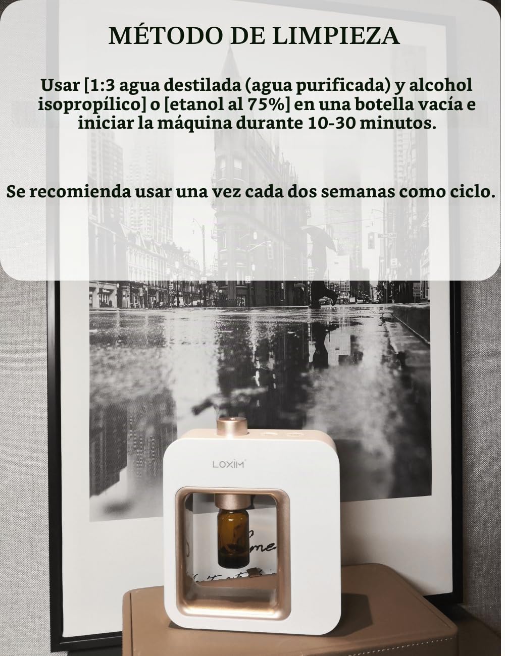 Difusor de aromaterapia Difusores Profesionales de aceites Esenciales, tecnología de atomización, Blanco (White)