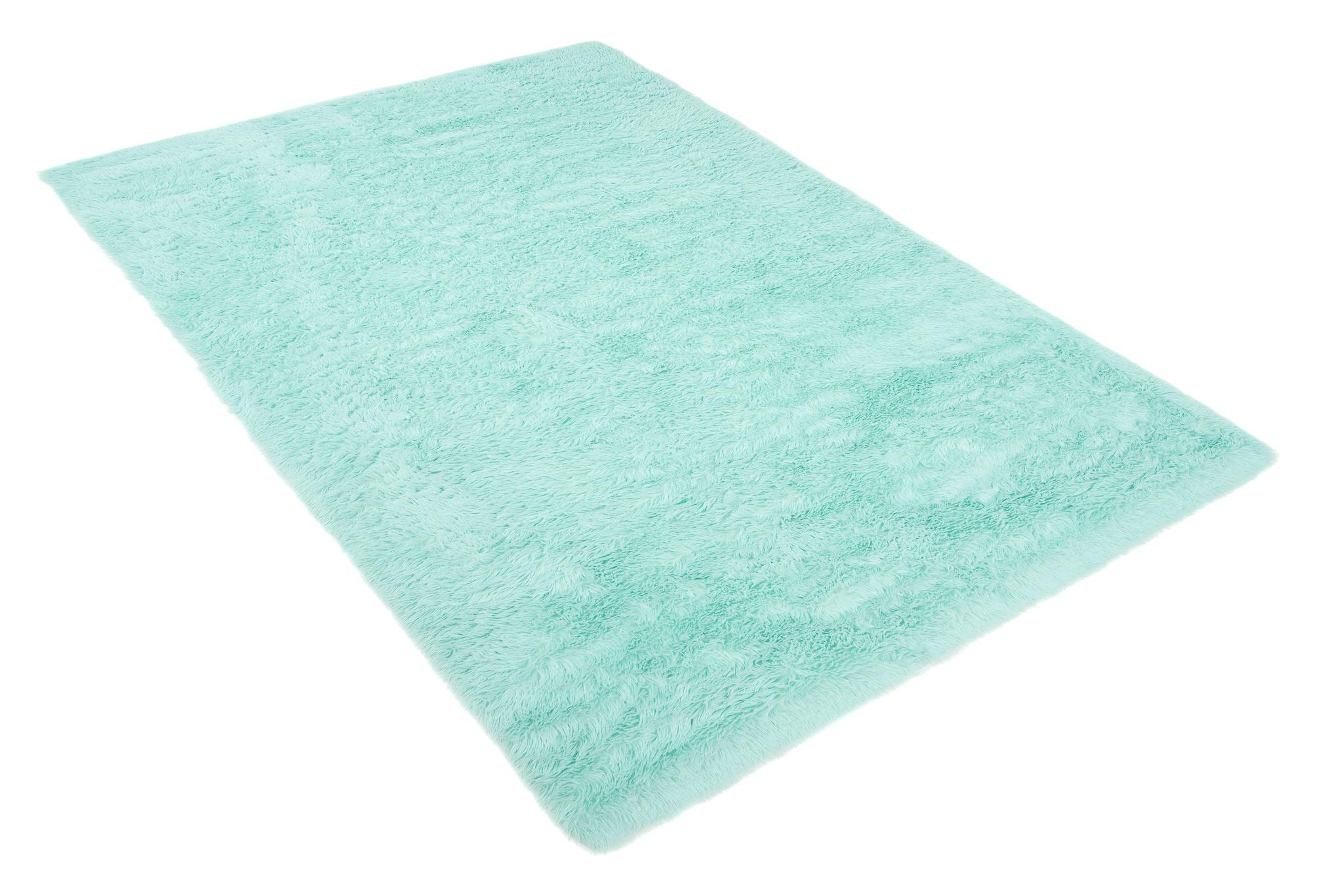 Tapiso Silk Shaggy dywan z wysokim runem, nowoczesny, długie runo, jednokolorowy, mięta pieprzowa, do sypialni, salonu, pokoju dziecięcego, Ökotex 200 x 300 cm