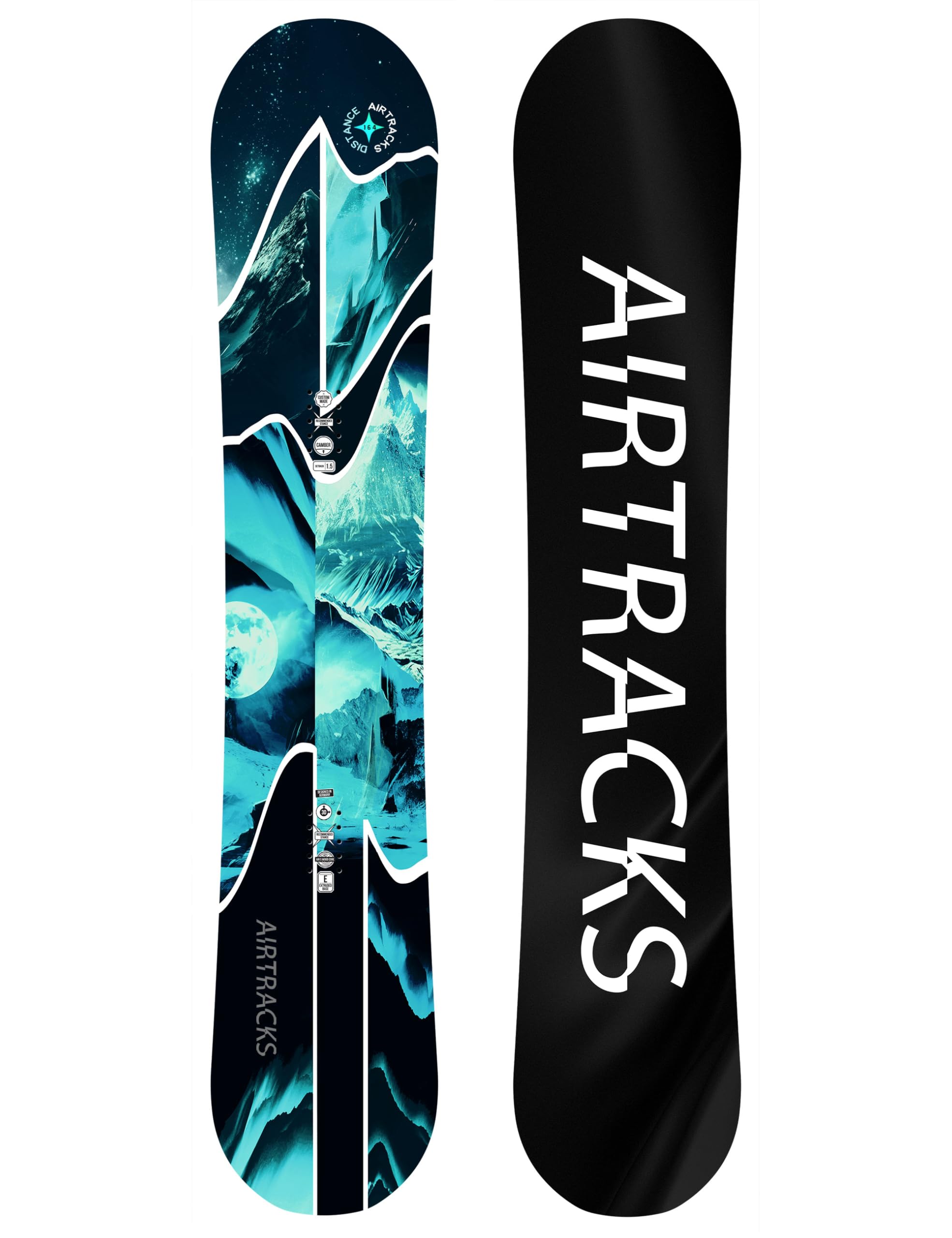 Airtracks Snowboard Set - Distance Snowboard Wide Camber + Bindung Master Fastec MULTIENTRY + Boots + SB Bag 150 155 160 164 cm