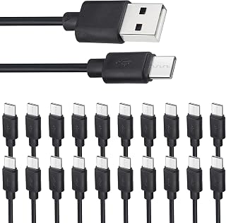 SMAYS 20-Pack USB C Cables 3.3ft Type C Fast Charger Cords Bulk for Android Phones Tablets