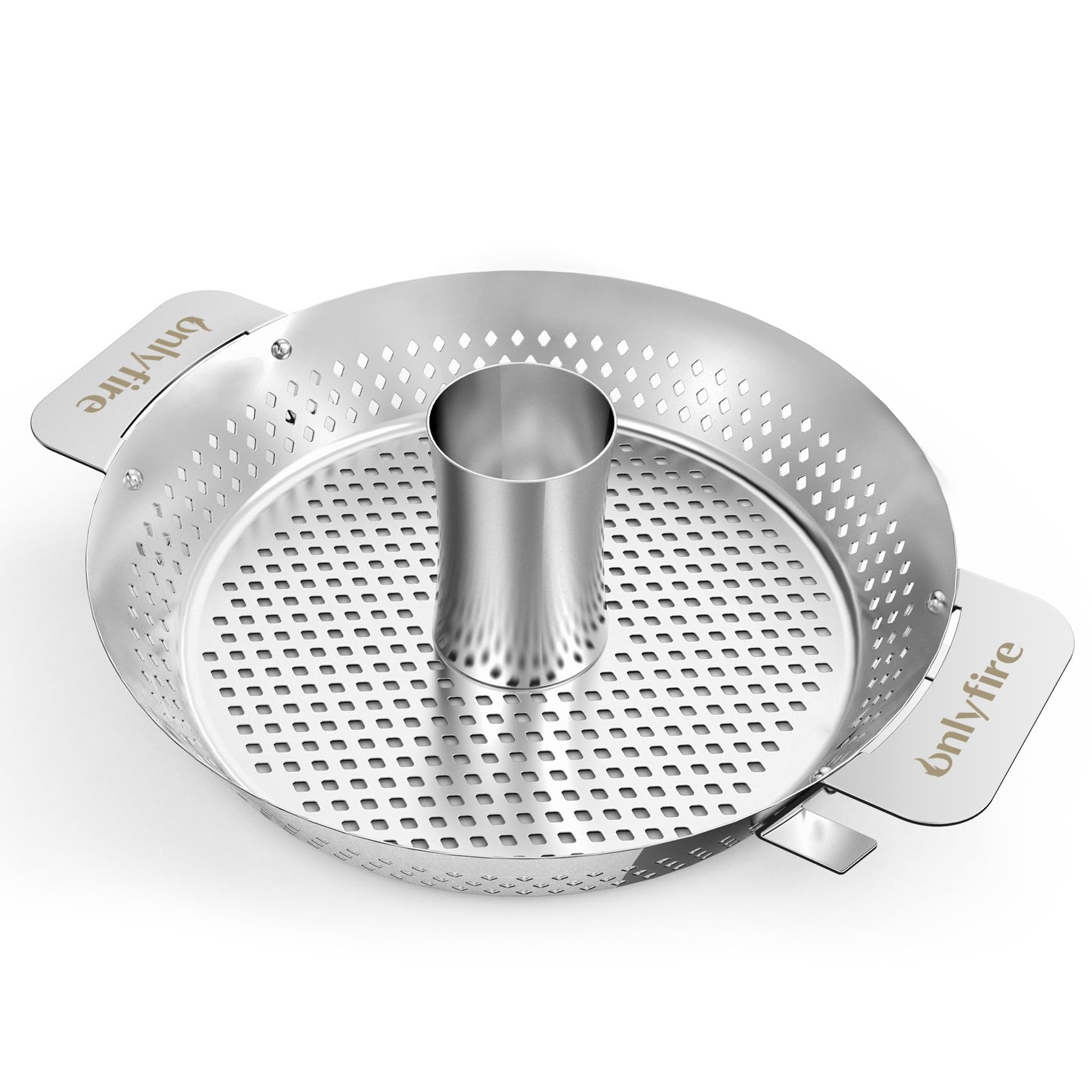 onlyfire Support de Cuisson en INOX pour Poulet et Barbecue, Compatible avec Le Système Weber Gourmet BBQ, Accessoire pour Weber