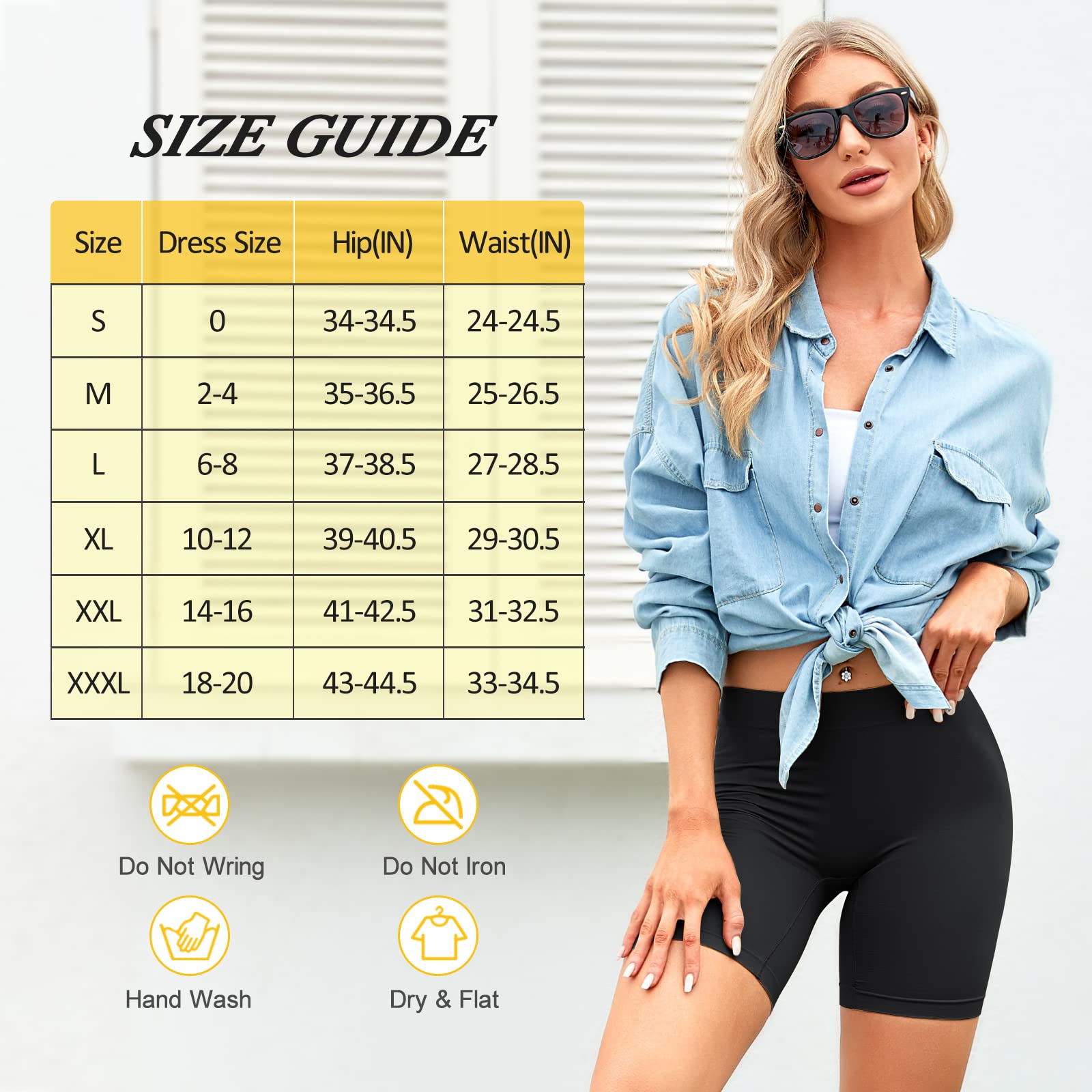Slip Shorts Donne Senza Cuciture Boyshorts Mutandine per Sotto Abiti Coscia Più Sottile Anti Chafing Biancheria Intima Boxer Slip, 3 pezzi (nero* 3), XXX-Large
