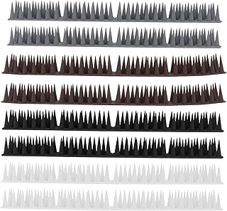 FUNOMOCYA 8 Conjuntos De Pomar Espinho Cerca De Plástico Cercadinho De Plástico Kit Pegboard Pombo Pico Pica-Pau Prevenção De Parede Pico Pássaro Tiras Cerca Pico Peg Placa De Plástico