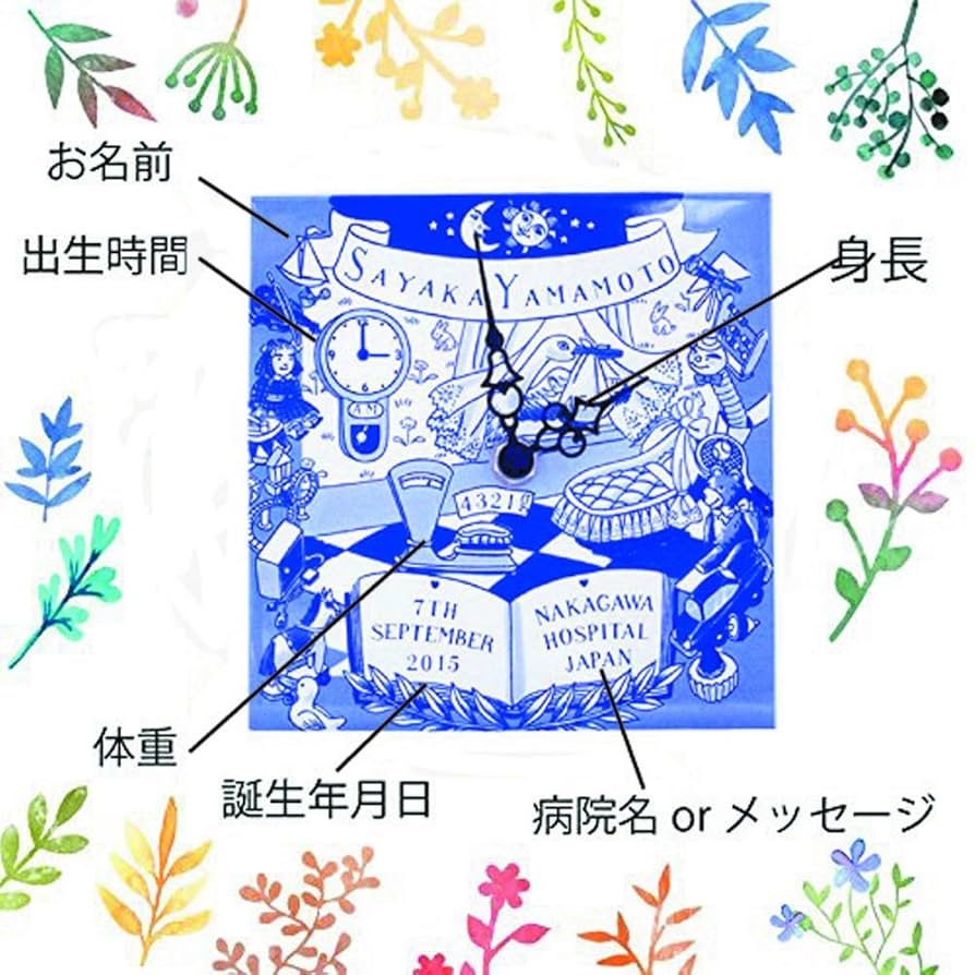 出生時計プレート♡19cmプレート1900円 出生時計プレート♡19cmプレート1900円