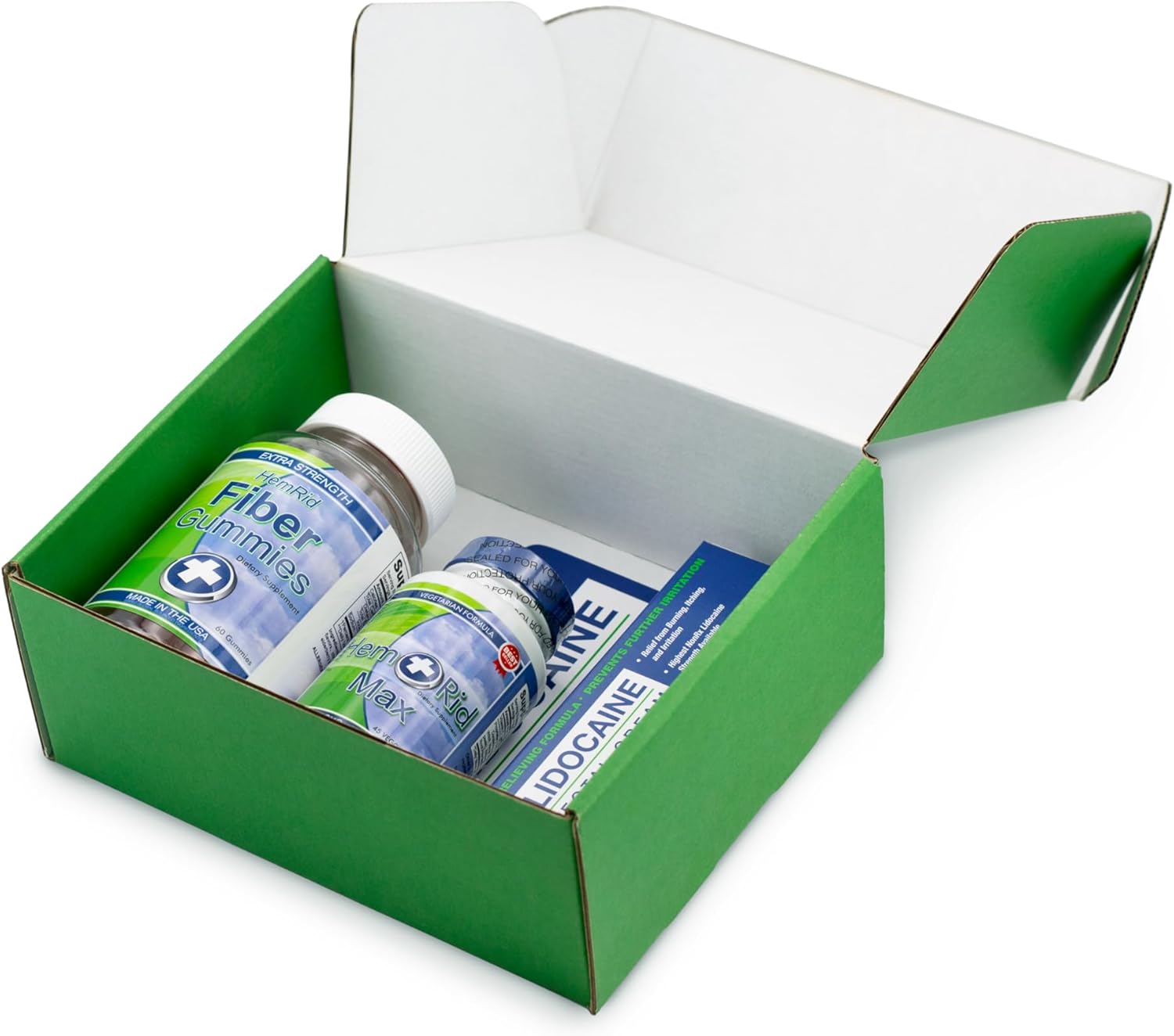 HemRid Complete Hemorrhoid Support System – Max Formula, Lidocaine Cream & Fiber Gummies for Immediate Relief & Long-Term Comfort