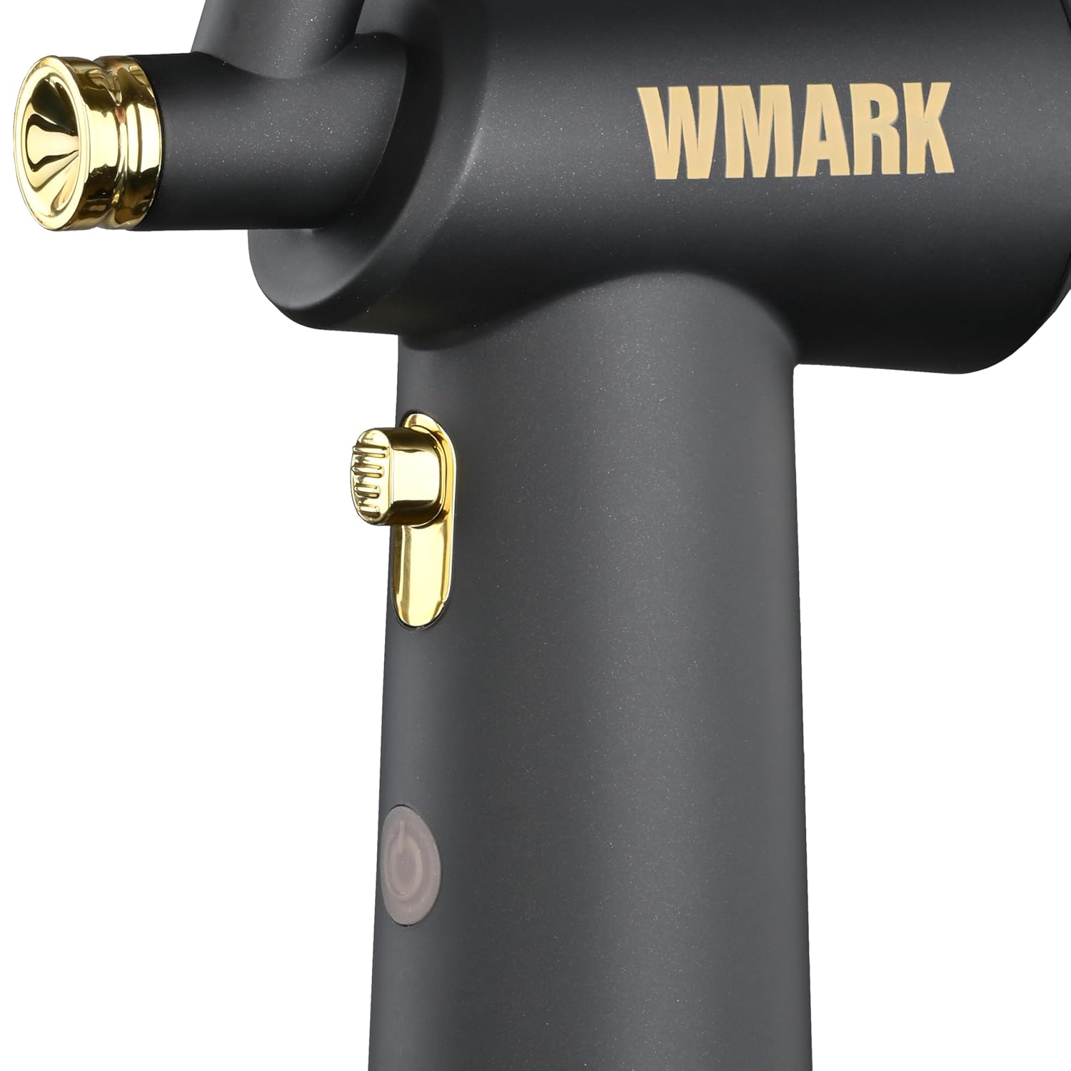 WMARK Professional Handheld Cordless Airbrush for Barber, Art & Painting - 3-Gear Air Pressure (18/21/25PSI) LED Light, Salon-Grade Precise Styling Tool, NG-AB001 (Black)
