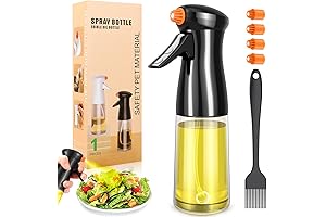 Oil Sprayer for Cooking, Olive Oil Dispenser Bottle Spritzer Mister with 4...