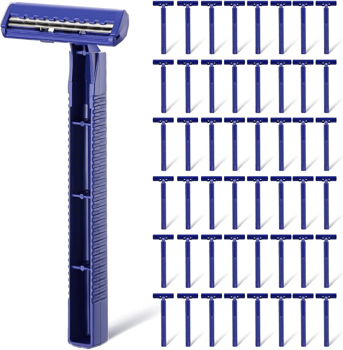 Maquinillas de afeitar desechables Chumia para hombres Afeitadora manual de doble hoja a granel, 1000 piezas | Cuchilla de acero inoxidable, portátil para baño de hotel de viaje, mango de plástico, afeitadoras multiusos a granel para hombres