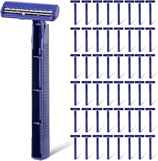 Chumia Twin Blade Disposable Razors for Men, 195 Pack Stainless Steel Bulk Shavers, Portable for Travel Hotel Bathing