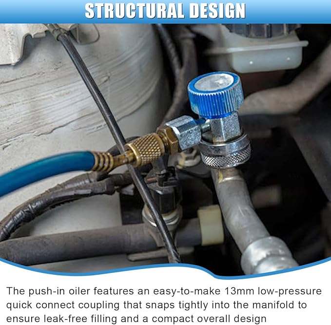 Kit Inyector de Aceite y Tinte para AC de Auto, 30ml miniatura 5