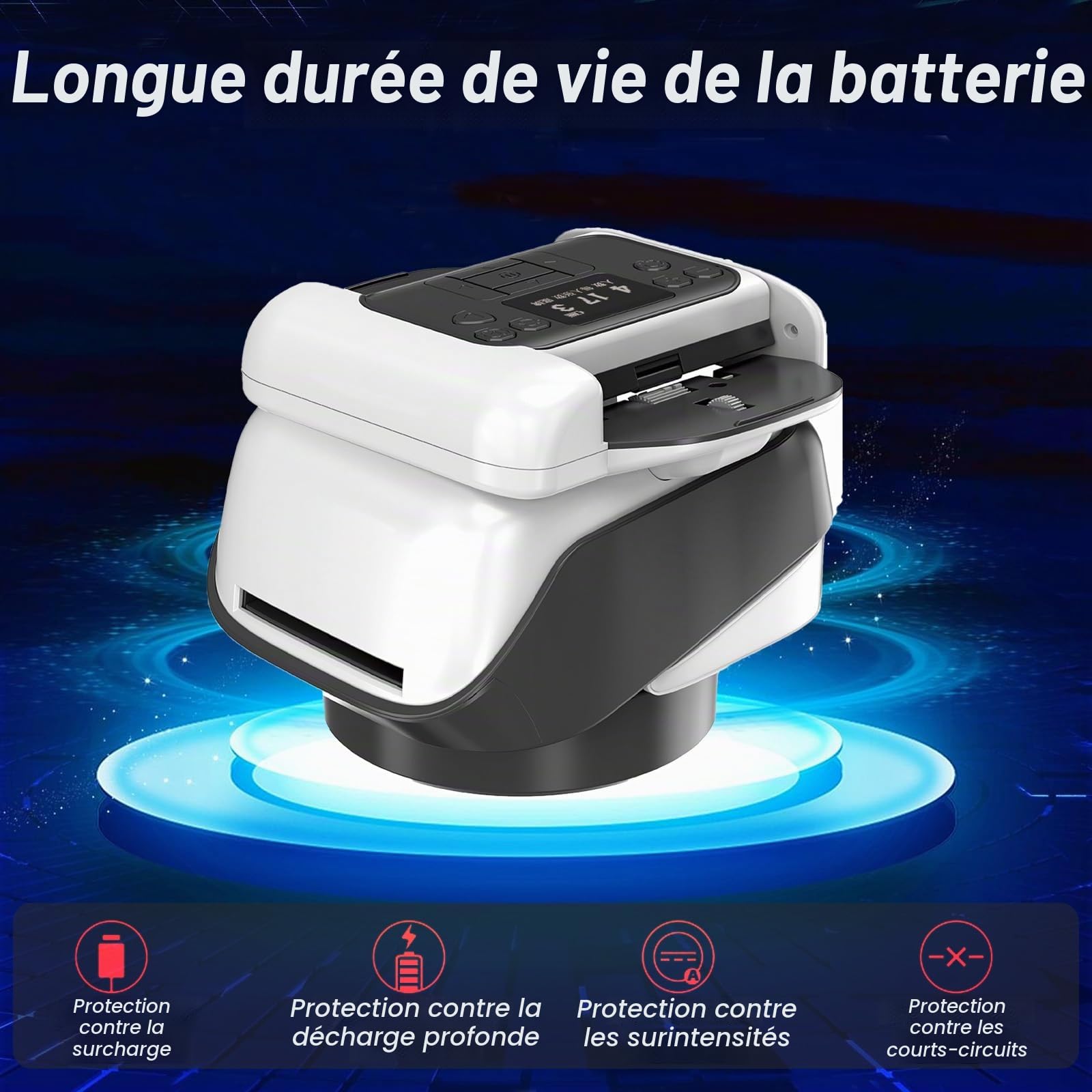 Mélangeur de Cartes Automatique Électrique pour 1-2 Jeux Rotation 360° pour 1 à 8 Joueurs, Mélangeur électrique automatique pour des jeux tels que le poker, l'UNO, le blackjack, le Texas Hold'em