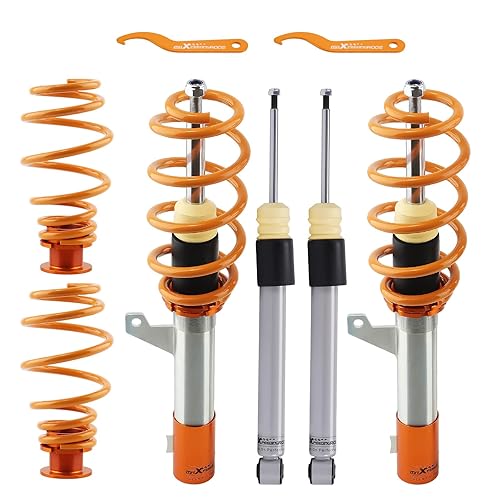 maXpeedingrods Coilovers for VW Golf MK5 2003-2008, MK6 2008-2012, Jetta MK5 2006-2011, Passat 2006-2010, for Audi A3 / TT FWD 2006-2014, Height Adjustable Coilovers Suspension Lowering Kit