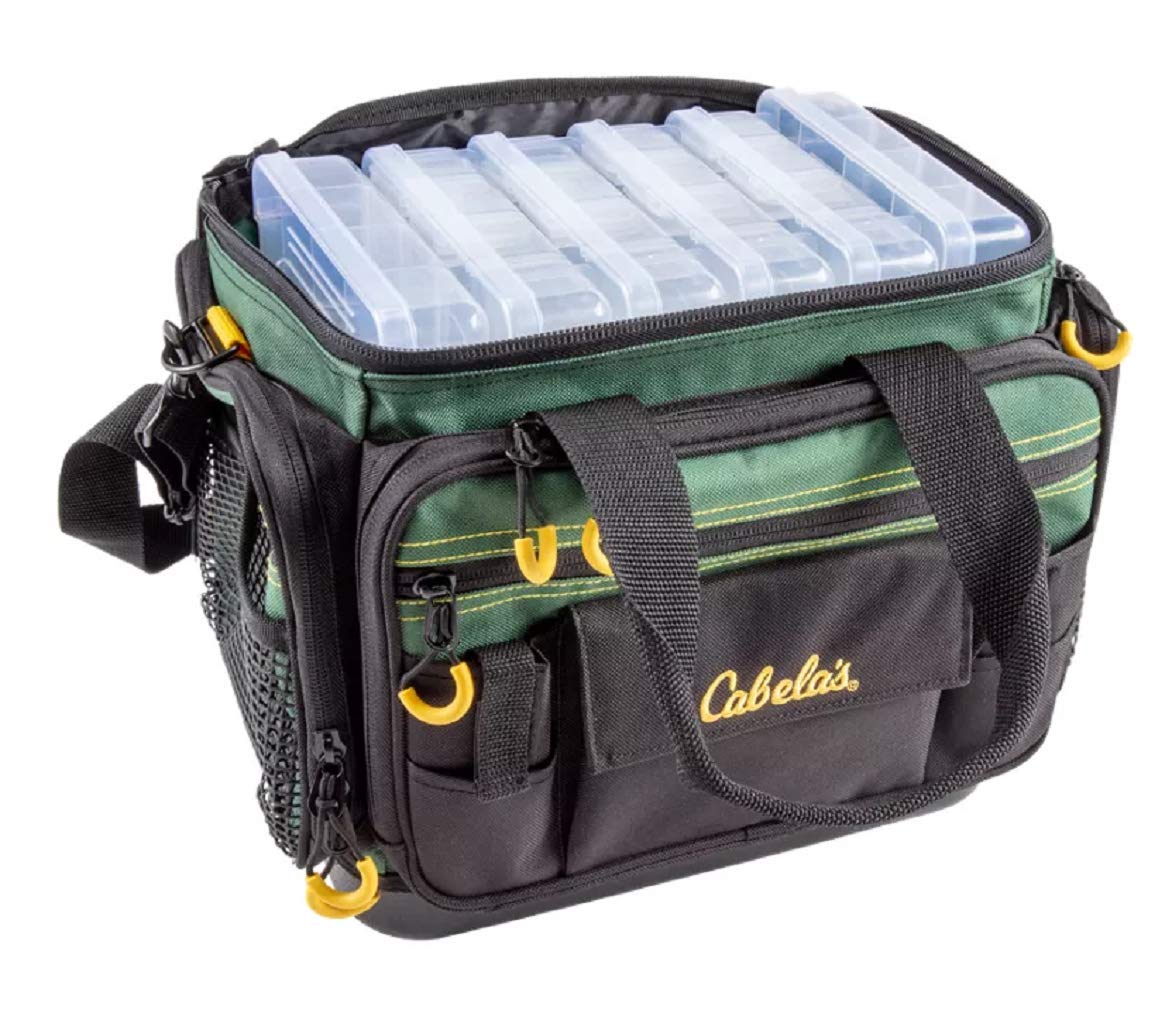 cabelas green tackle box Amazon.com : Cabela's Advanced Anglers Large Tackle Bag with 6 Utility Boxes  : Sports & Outdoors