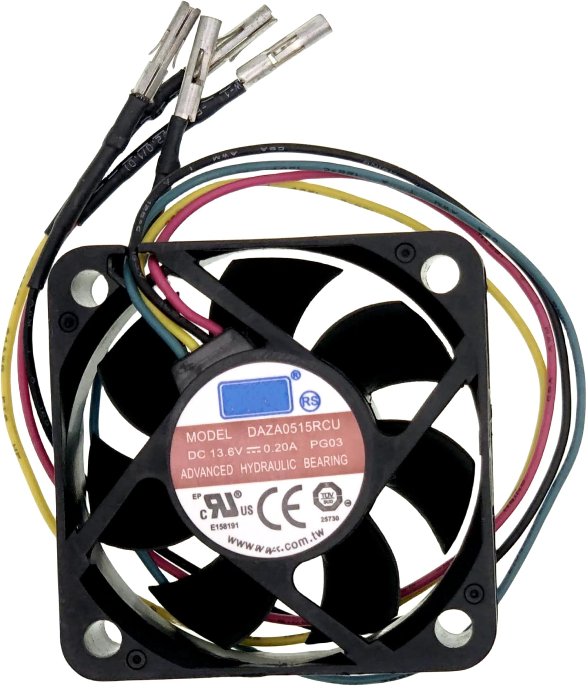 for AVC DAZA0515RCU DC13.6V 0.20A 5015 50x50x15MM 2400 RPM 4-Wire Waterproof Cooling Fan.