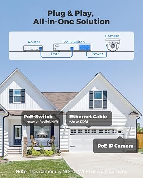 REOLINK 4 pcs PoE Outdoor Home Security Cameras Bundle, 5MP Surveillance, Smart Person/Vehicle/Pet Detection, Timelapse, 100ft IR Night Vision, Up to 512GB SD Card, 2xRLC-520A & 1xRLC-520A 2Pack