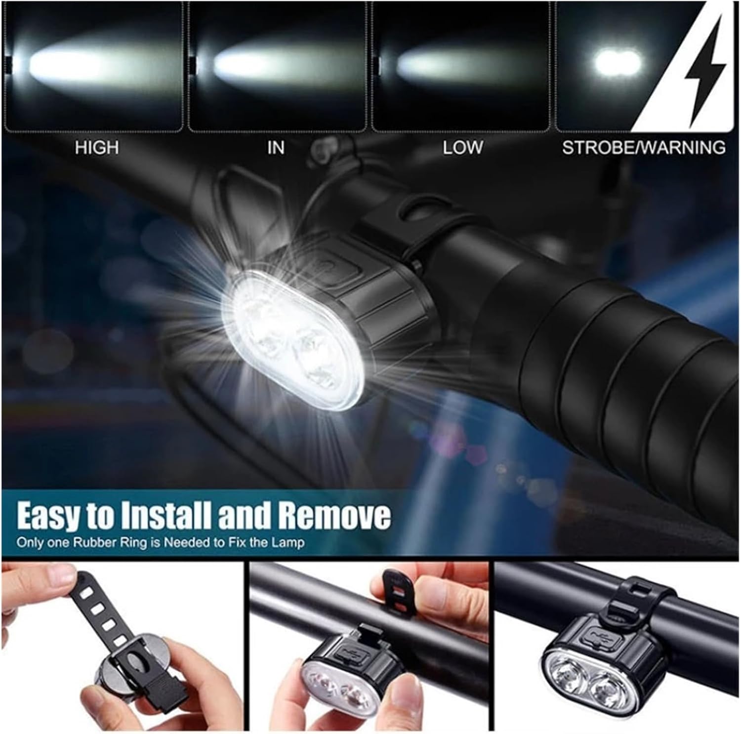 Bike Tail Light Cycling Bicycle Front Rear Light Set Bike USB Charge Headlight MTB Taillight LED Lantern USB
