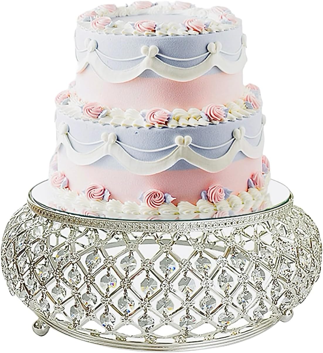 Amazon.com | Quegroot 14 Inch Wedding Cake Stand with Mirror Top Plate ...