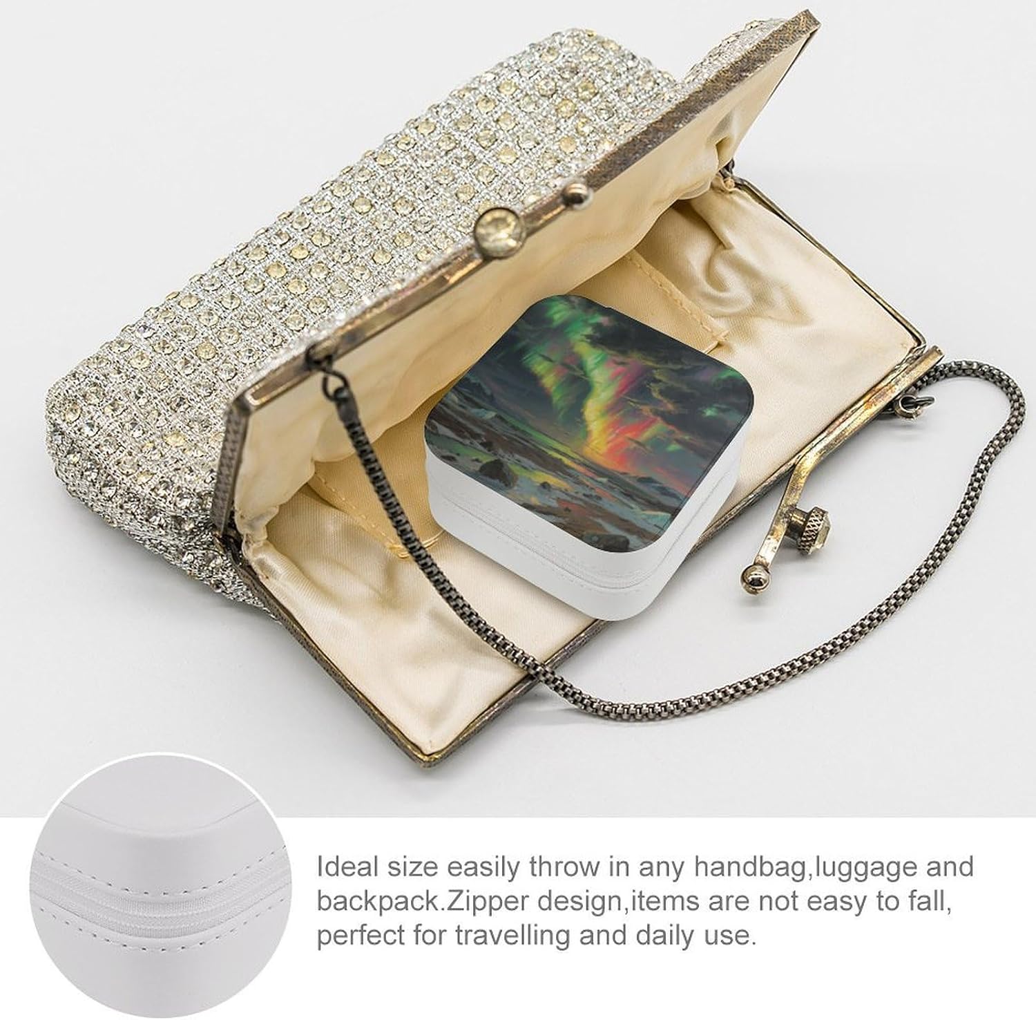 Aurora Travel Jewelry Case Small Jewelry Organizer image 3
