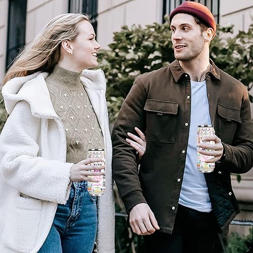 Miniatura 8 de Vaso de gimnasia con tapa, regalo de cumpleaños para los amantes de la gimnasia, taza de café al vacío de acero inoxidable para mujeres y niñas, 17