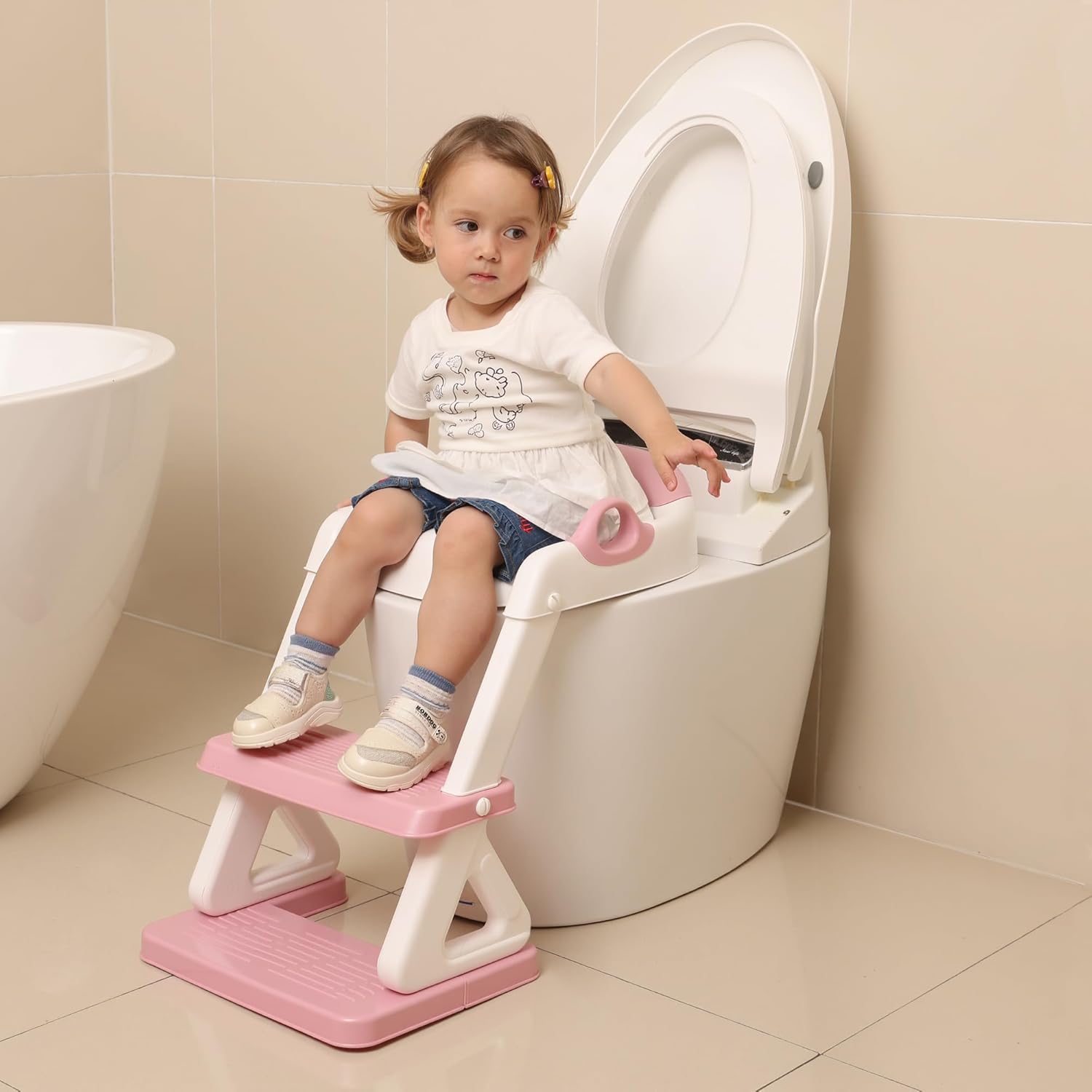 Potty Training Seat - Toddlers Potty Training Toilet with Step Stool Ladder