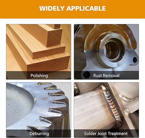 Miniatura 6 de BEAMNOVA Mini lijadora de correa de aire para carpintería de metal de trabajo de 38 pulgadas amoladora angular de mano herramienta neumática