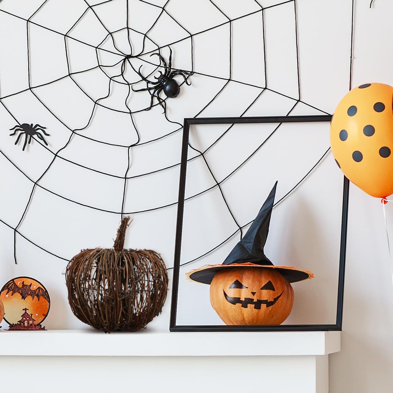 Cabilock Rattan Pumpkin Decoration - Handmade Woven Pumpkin for Fall Decor Ideal for Halloween Party Centerpiece Dark Brown 9.84 X 8.66 X 8.66 Inches