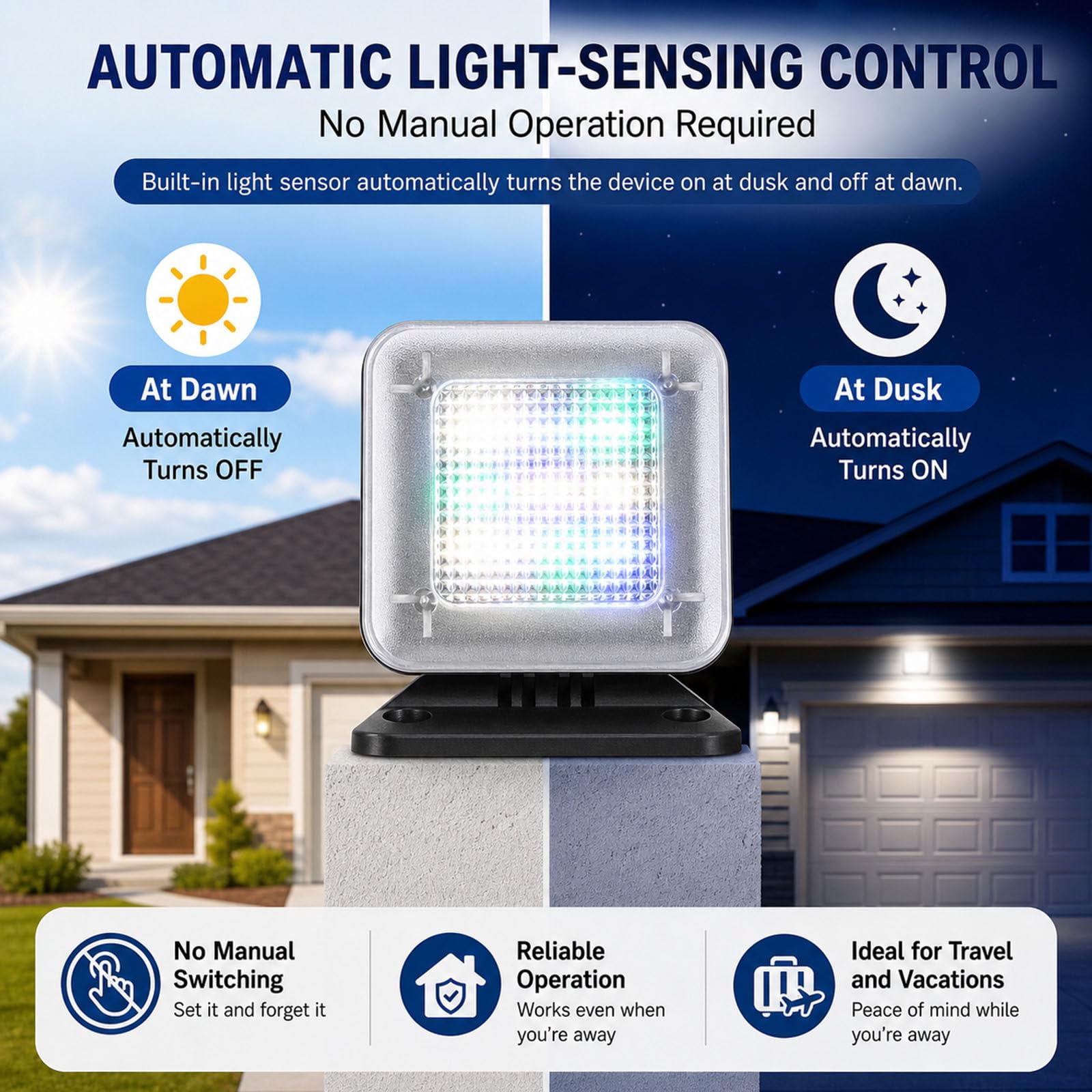 Lampe LED Simulateur TV – LumièRe Anti-Effraction Et Dissuasion De Vol avec 4 Modes, Minuterie Et Capteur – Se Distingue De L'éClairage Statique Conventionnel B24LED