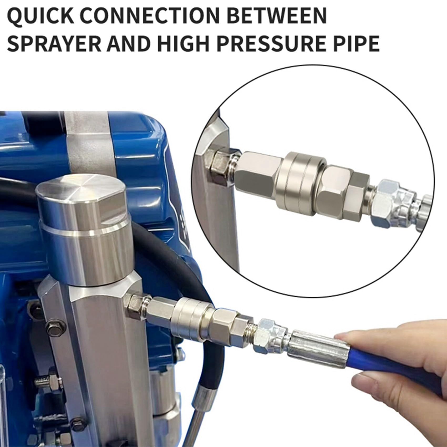 4X Connettore Girevole per Tubo Diritto Airless Raccordi Rapidi Universali un 360° Raccordi Rapidi per Tubo 'Aria Attacco Rapido per Airless
