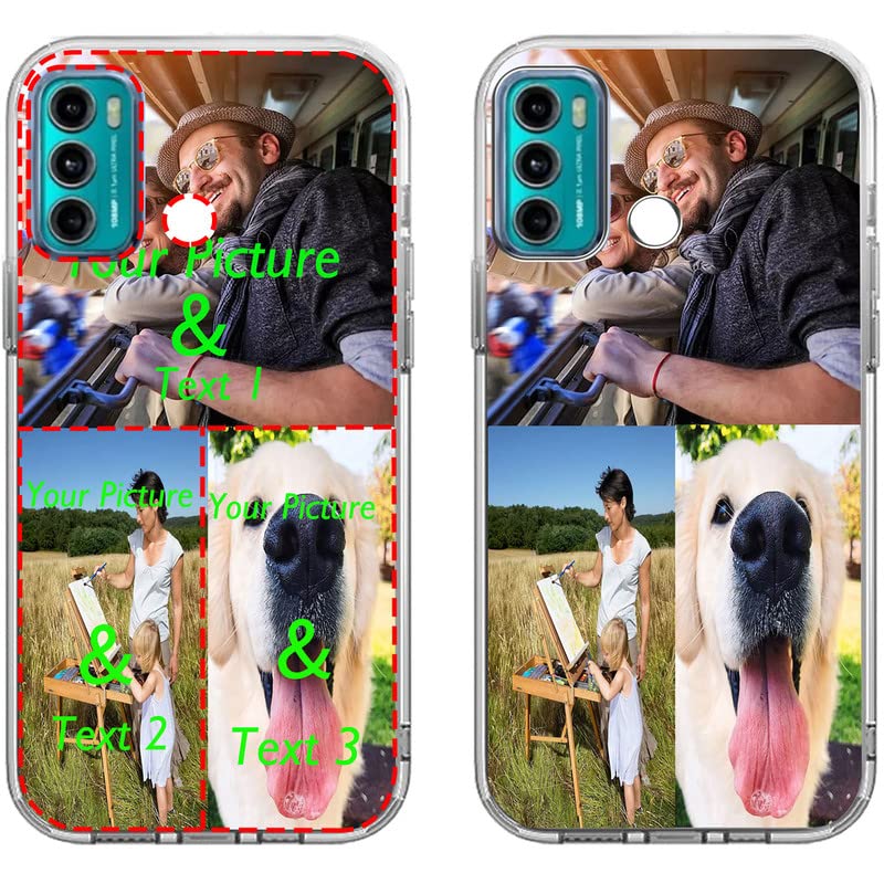 CXKJ Trasparente Personalizzata Custodia per Motorola Moto G50 5G (6.50