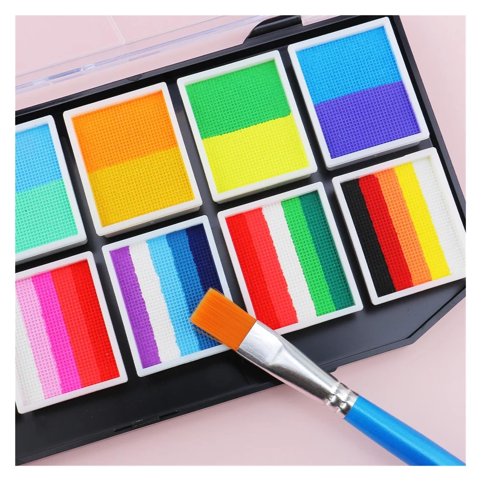 paleta de pintura corporal Pintura facial, pintura corporal, paleta de maquillaje arcoíris(4616)