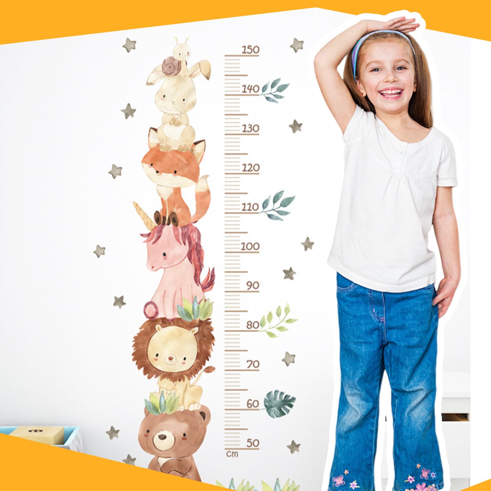 Tetto da parete per bambini 50-150 cm, adesivo giungla