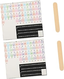 SUPVOX 1set Piano Stickers Removable Labels Decorative Labels Removable Piano Key Stickers Letter Piano Stickers Piano Note Stickers Keyboard Note Stickers Piano Introductory Sticker Wood