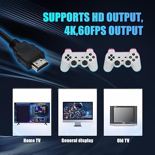 Miniatura 7 de Y6 - Consola de juegos retro 4k con más de 10000 juegos retro incorporados, más de 40 emuladores, 2 controladores inalámbricos de 2.4G, videojuegos