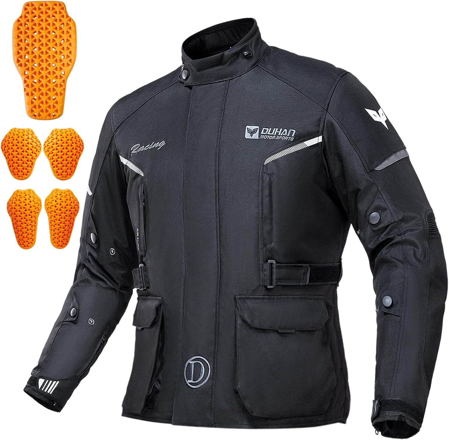 DUHAN Motorcycle Jacket Men, Waterproof Motorcycle Riding Jacket CE Level 2 Armor Windproof Jacket