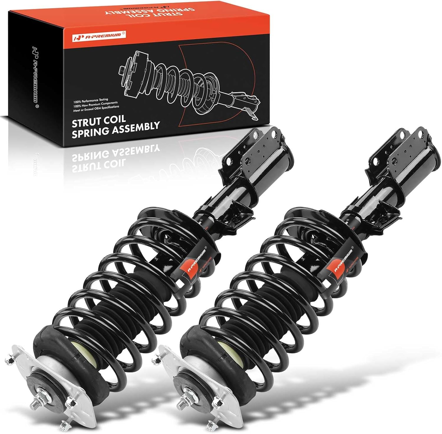 A-Premium Front Pair (2) Complete Strut and Coil Spring Assembly Compatible with Volvo C70 1998-2004, V70 1998-2000, S70 1998-2000, 850 1993-1997, Driver and Passenger Side