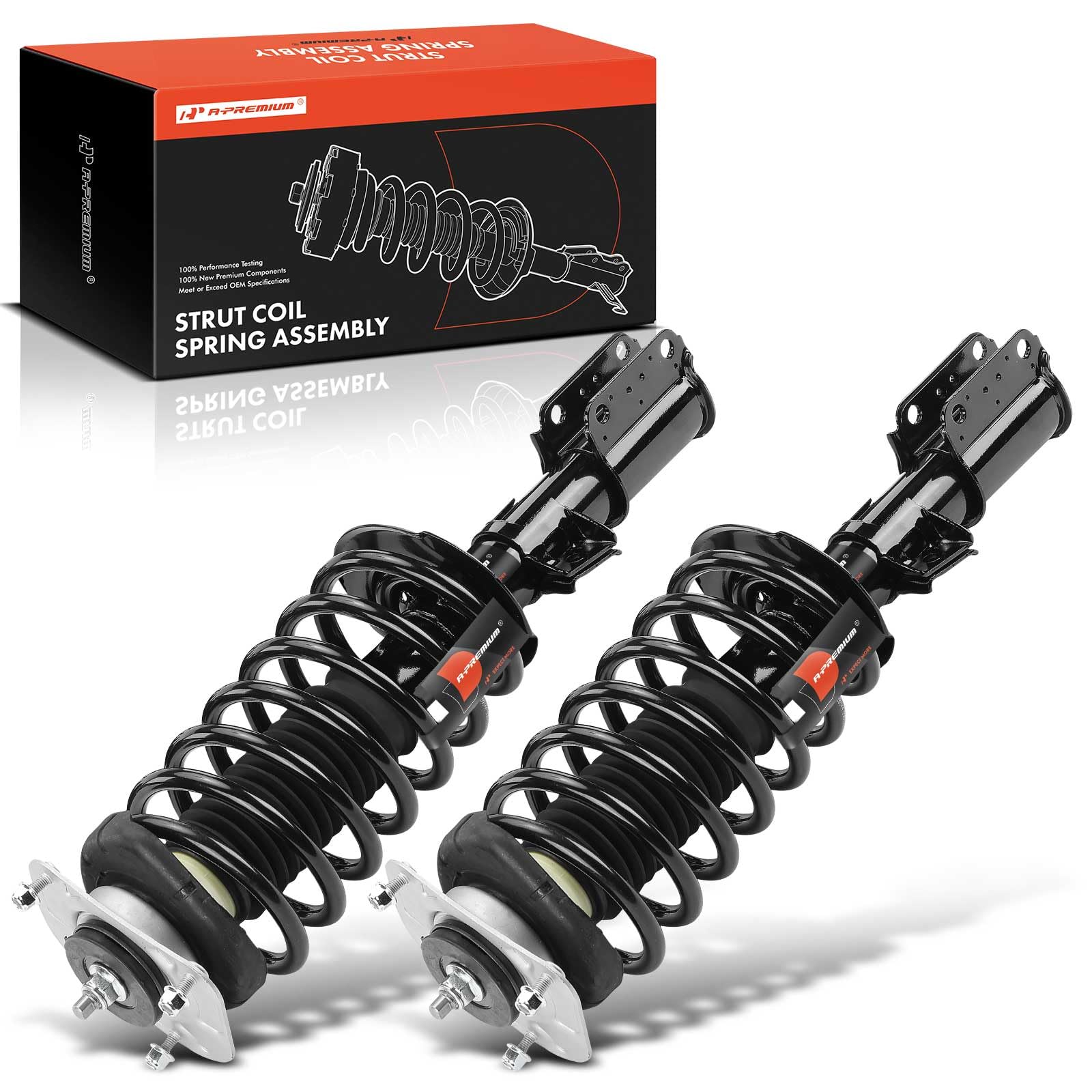 A-Premium Front Pair (2) Complete Strut and Coil Spring Assembly Compatible with Volvo C70 1998-2004, V70 1998-2000, S70 1998-2000, 850 1993-1997,