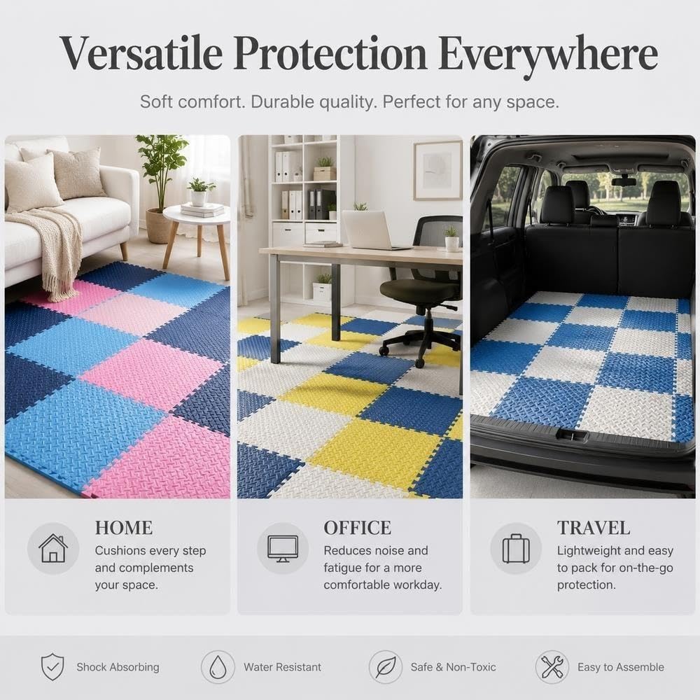 Tapis de Verrouillage Durable de Puzzle de carrelages protecteurs de Mousse