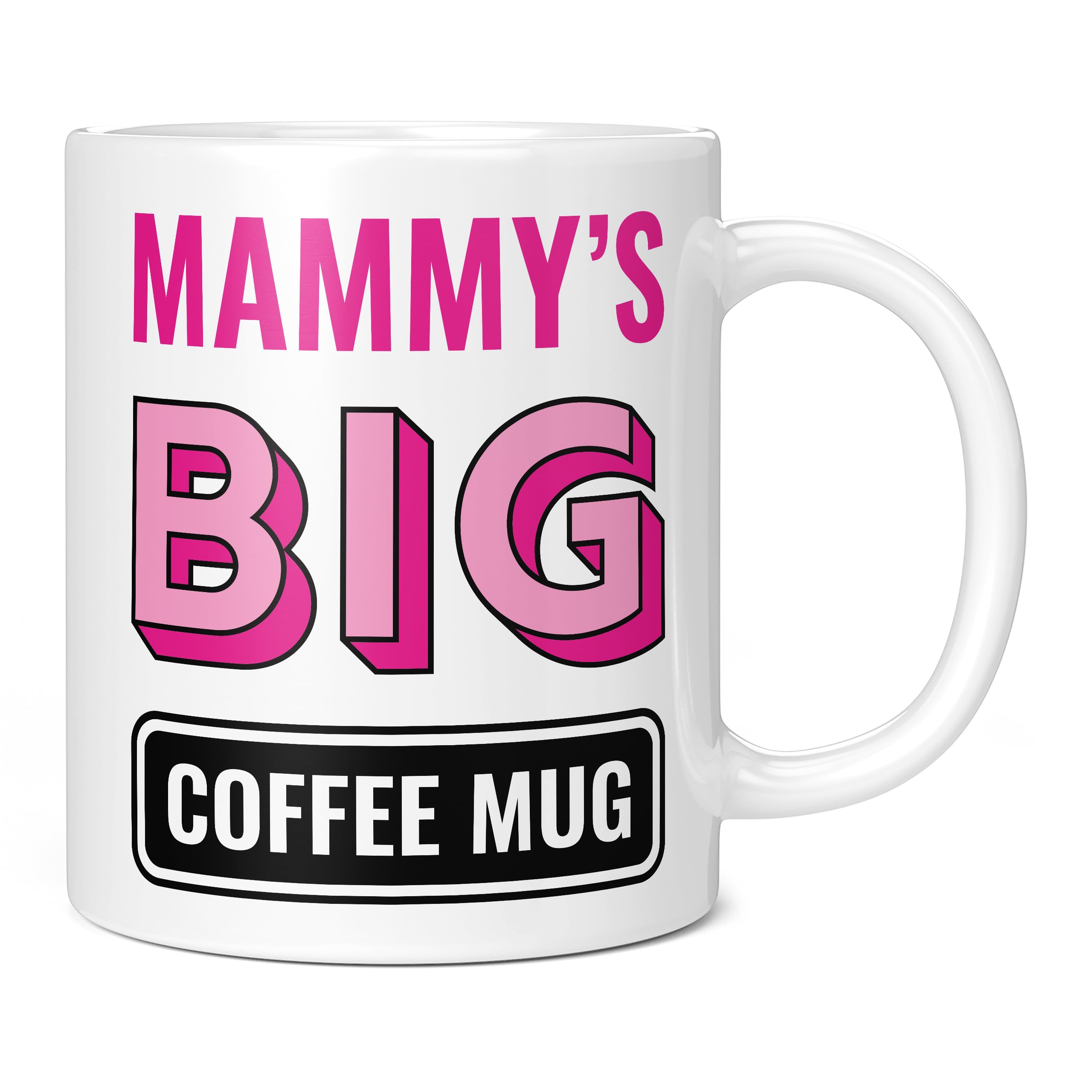 Mug Monster - Mammy's Big Coffee Mug, Mother's Day Gift, Birthday Present for Mammy, Giant Mugs for Women, Huge Cup Hot Drinks, Oversized Coffee Cup, Extra Large Ceramic Gift