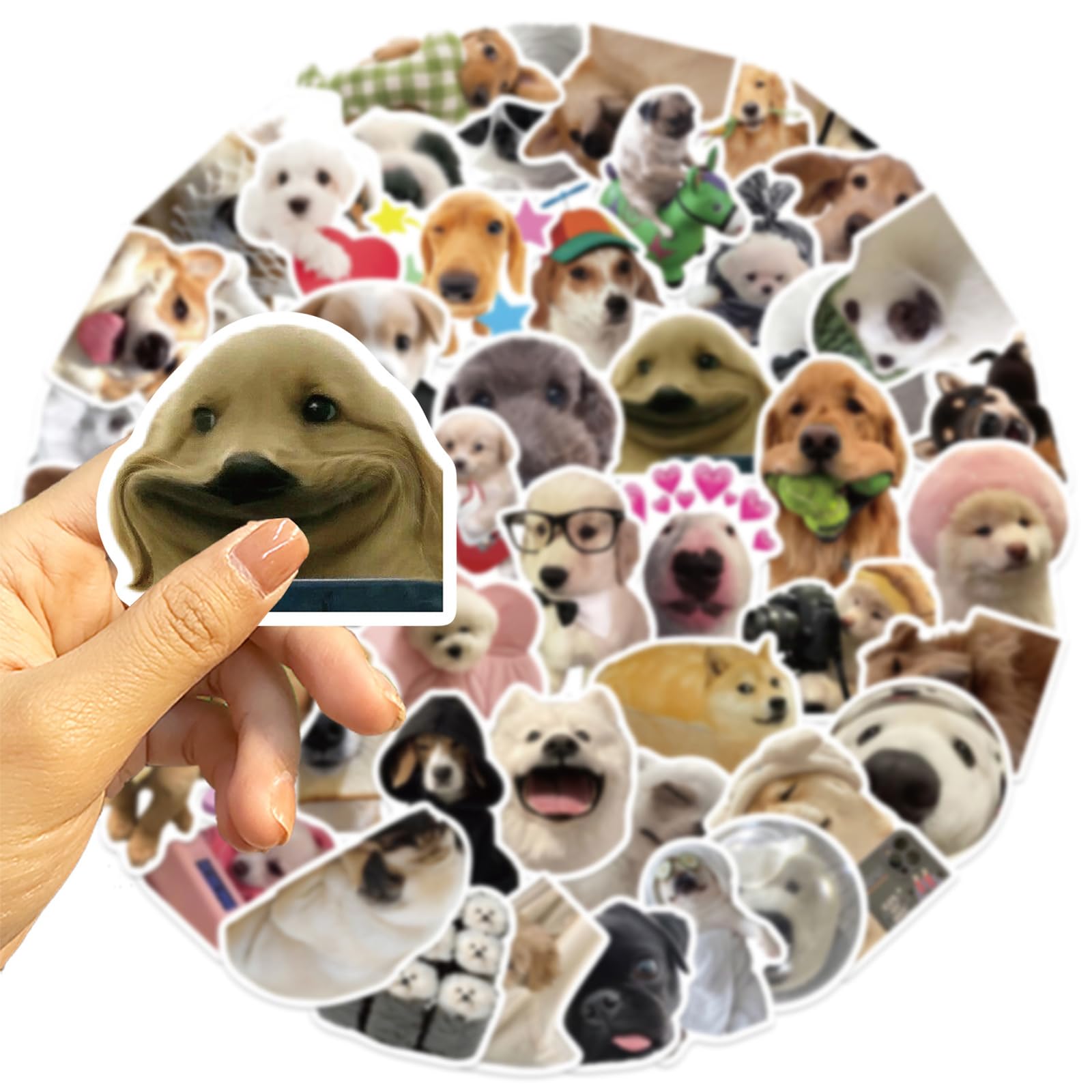 RBRMHM 50Pcs Decorative Animal Dog for Water Bottle Scrapbooking Journal Album Phone Case Laptop Guitar Luggage