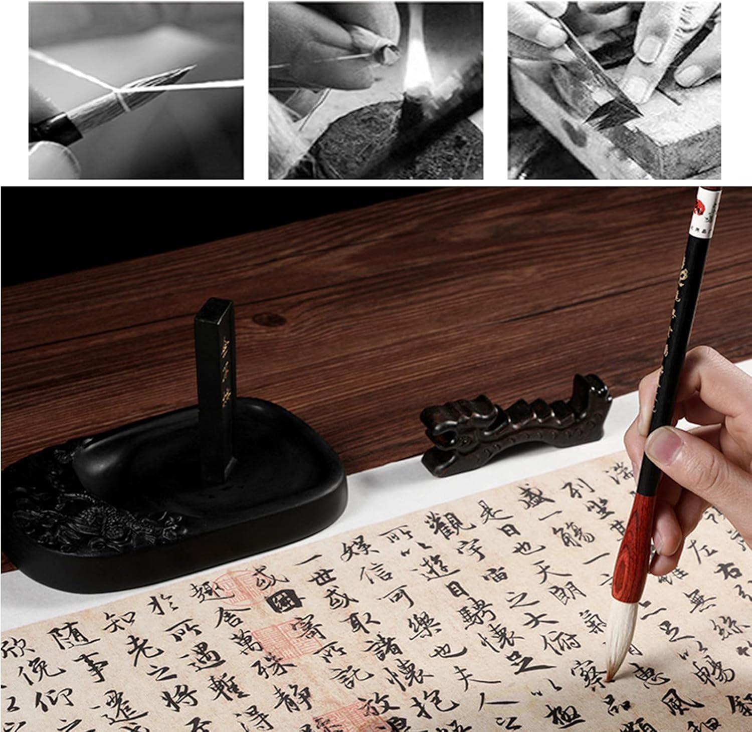 書道セット 習字大人用 道具（半紙・下敷き付き） (ギフトボックスセット)