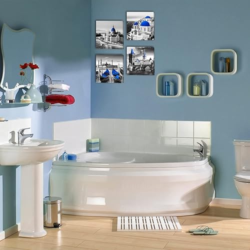 Miniatura 151 de Lienzo decorativo en blanco y negro para pared, decoración de dormitorio, paisajes de ciudades rojas, impresiones, obras de arte modernas para sala